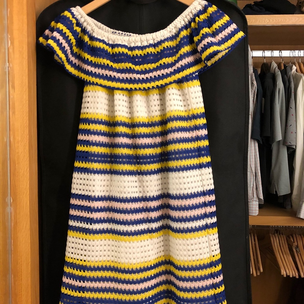 Off shoulder multi-color summer dress